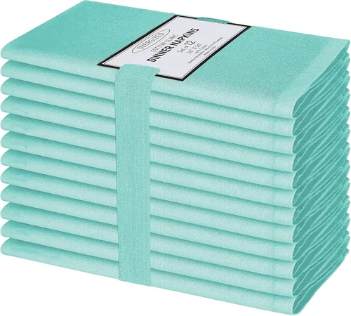 Vista 18 de Cotton Clinic Servilletas de tela 100% algodón extra grandes de 20 x 20 pulgadas, juego de 4 servilletas de mesa suaves y duraderas reutilizables