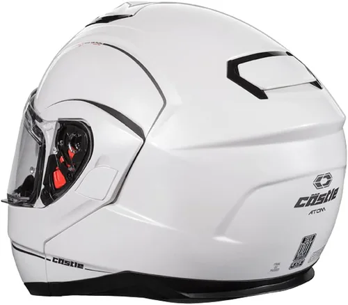 Vista 2 de Castle X Atom SV - Casco modular para motocicleta Blanco perla