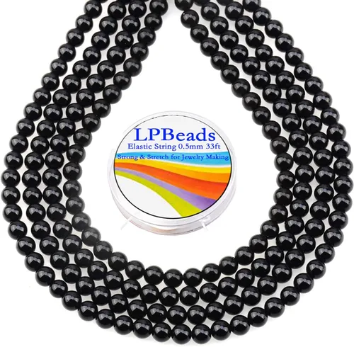 Vista 39 de LPBeads 100 Cuentas de 8mm Cuentas Redondas Naturales de Chakra, Cuentas Sueltas de Piedra Preciosa Redondas para Hacer Joyas con Cordón Elástico