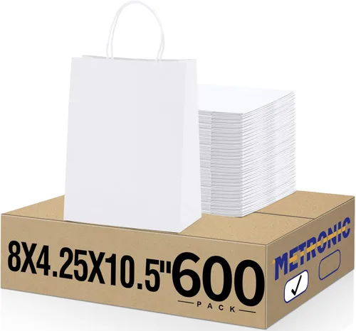 Vista 48 de METRONIC Bolsas de regalo de papel marrón de 5.25 x 3.75 x 8 pulgadas