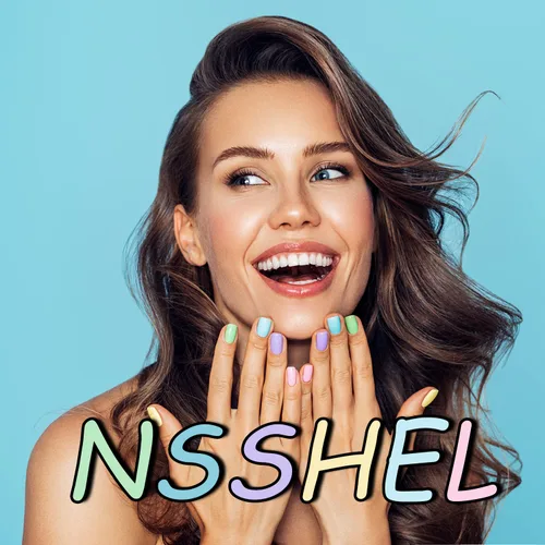 Vista 7 de Uñas postizas extra cortas, cuadradas, color rojo vino, uñas acrílicas pequeñas de color sólido, uñas postizas cortas de otoño con diseños, uñas
