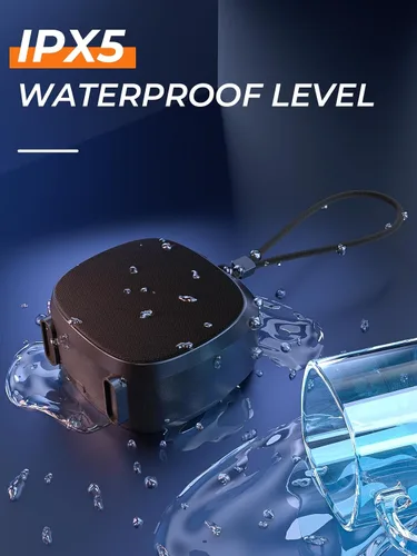 Vista 5 de Altavoz Bluetooth Reproductores multimedia portátiles, sonido estéreo claro y fuerte, altavoz inalámbrico de graves profundos con luces TWS IPX5