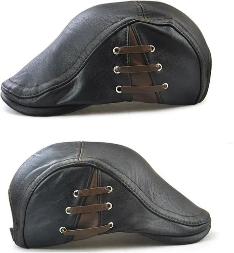 Vista 2 de Gorra de cuero para hombre, diseño de Ivy Gatsby, sombrero de caza para golf