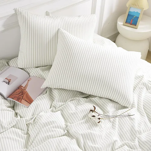 Vista 95 de NEXHOME PRO Funda de edredón Twin XL 100% algodón lavado, transpirable, duradera, texturizada, similar al lino, juego de ropa de cama para el hogar
