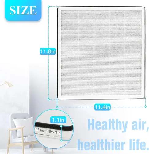 Vista 2 de Vital 100 filtros de repuesto compatibles con LEVOIT Vital 100 y Vital 100-RF, filtro de repuesto y filtros de carbón activado de alta eficiencia