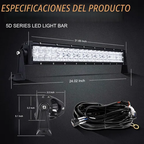 Vista 3 de Combo de barra de luz LED Auxbeam y LED PHILIPS para vehículos Pickup SUV ATV Ford F150