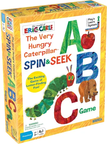 Vista 2 de Very Hungry Caterpillar Spin & Seek ABC Juego de aprendizaje preescolar, a partir de 3 años