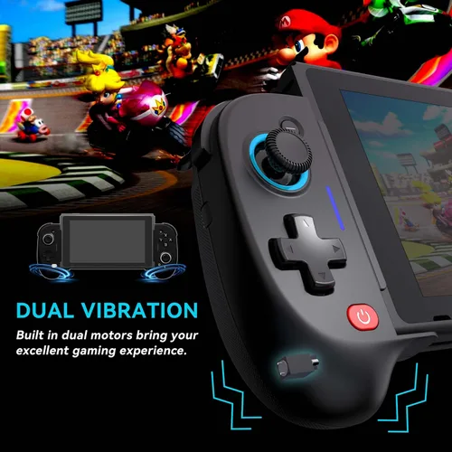 Vista 6 de ShanWan Switch Controllers, One-Piece Joypad Replacement SwitchSwitch OLED Suitable for Handheld Mode, Adjustable Turbo and Dual Vibration