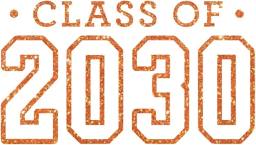 Vista 25 de Senior 2030 Iron On Transfer Shirt Decal, Black Handmade in the USA by Bleacher Spirit