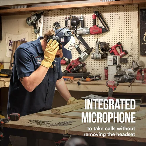 Vista 3 de Protector auditivo inalámbrico 3M WorkTunes Connect + AM/FM con tecnología Bluetooth, protección auditiva Bluetooth con una clasificación