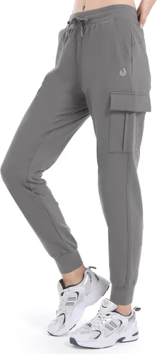 Vista 2 de HARTPOR Pantalones deportivos con forro polar para mujer, pantalones cargo de senderismo, resistentes al agua, pantalones deportivos de invierno