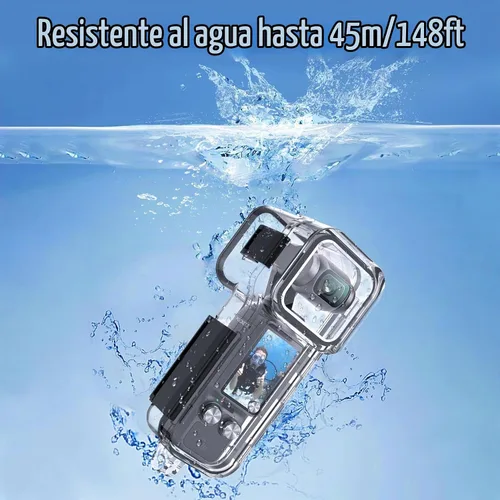 Vista 2 de Carcasa impermeable para DJI Osmo Pocket 3, pantalla táctil subacuática buceo carcasa protectora impermeable hasta 164.0 ft/164/ft con soporte