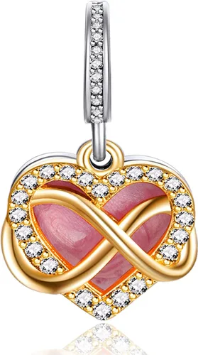 Vista 51 de Abalorios de plata de ley 925 para pulseras, dijes de amor y corazón, flor de cerezo, joyería para mujer