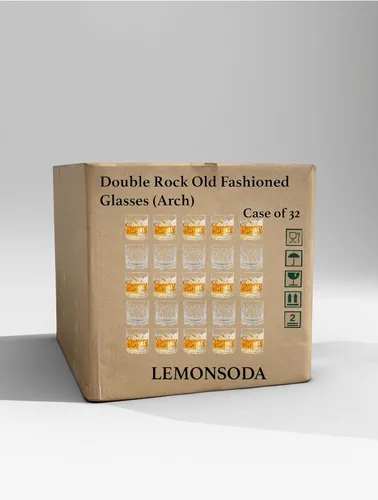 Vista 3 de LEMONSODA Vasos de Whiskey Double Rock Old Fashioned - Juego de 36 Vasos de Cóctel (12 onzas líquidas) (Arco (Caja de 36 Vasos)) [2066]