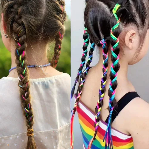 Vista 6 de Cuerda de nailon arcoíris de 328 pies para trenzas de cabello, trenzas de 0.059 pulgadas, hilo de satén para abalorios, pulseras, collares, joyería