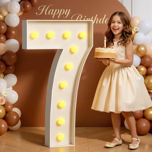 Vista 16 de Kit de tablero de espuma precortada de espuma precortada para 7º y 70º cumpleaños con números 7 grandes de 3 pies Número 7