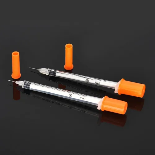 Vista 7 de Jeringas con aguja, paquete de 30 U-100 1ml 30G 5/16" (8mm) jeringas desechables, suministros de laboratorio envueltos individualmente Desechable