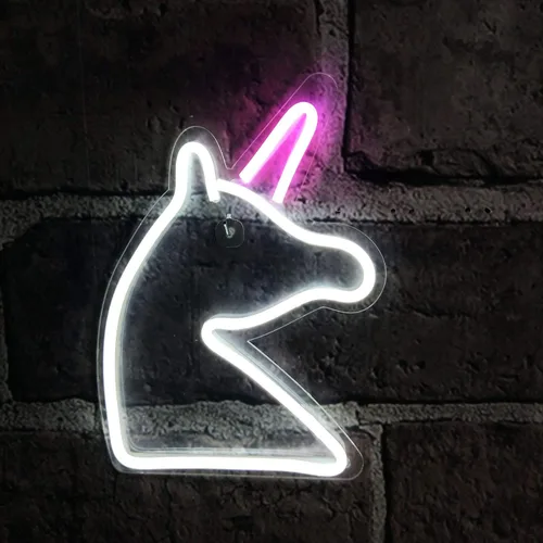 Vista 24 de Letrero de luz de neón LED con luces nocturnas funciona con USB, letrero decorativo de marquesina para bar, pub, tienda, club, garaje, hogar Ahoha