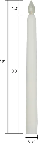 Vista 3 de CANDLE CHOICE Velas cónicas sin llama con temporizador remoto de 9 pulgadas de alto, parpadeantes, funciona con pilas, candelabros LED eléctricos