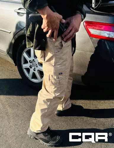 Vista 7 de CQR Pantalones tácticos para hombre, resistentes al agua, pantalones cargo Ripstop, ligeros EDC trabajo, senderismo, ropa para exteriores