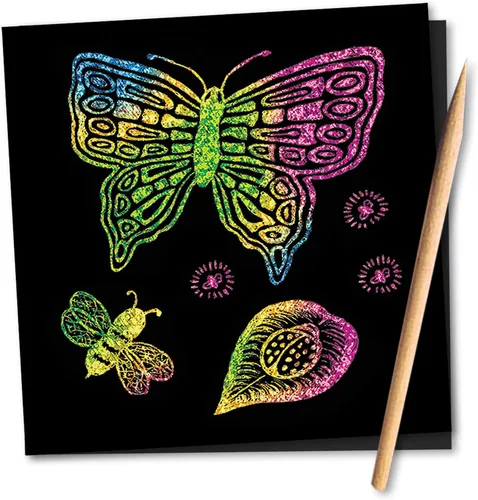 Vista 3 de Melissa & Doug Scratch Art anotador con 16 tablas para raspar y lápiz óptico