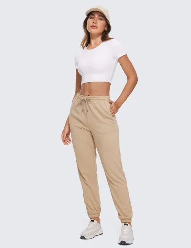 Vista 4 de CRZ YOGA Butterluxe - Camiseta corta de manga corta con doble forro para mujer, cuello redondo, casual, para entrenamiento, bonita camiseta básica