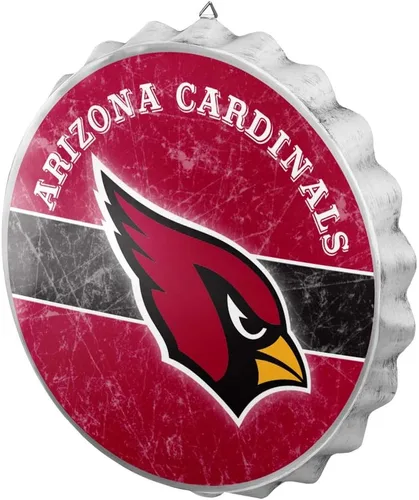 Vista 27 de NFL Team Logo Distressed Metal Hanging Wall Bottle Cap Sign