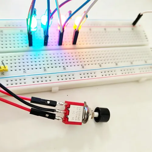 Vista 2 de Gikfun AC 2A 250V/5A 120V NO/NC SPST Interruptor de botón momentáneo Kit de bricolaje para Arduino (paquete de 8 piezas) EK1926
