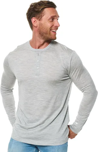 Vista 13 de Camisas 100% de lana merino para hombre, ropa interior térmica, capa base 190 negro