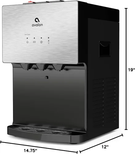 Vista 8 de Avalon A12 - Dispensador de agua sin botellas de sobremesa, 3 temperaturas, autolimpiante, de acero inoxidable