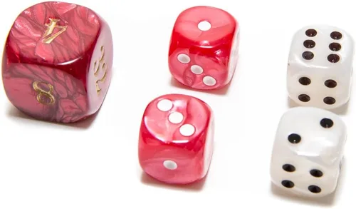Vista 9 de Bello juegos Deluxe dados de imitación de mármol sets-black/, Azul, 5/8