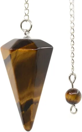 Vista 34 de Justinstones - Dije de piedras preciosas con cristales de roca hexagonales en punta reiki chakra