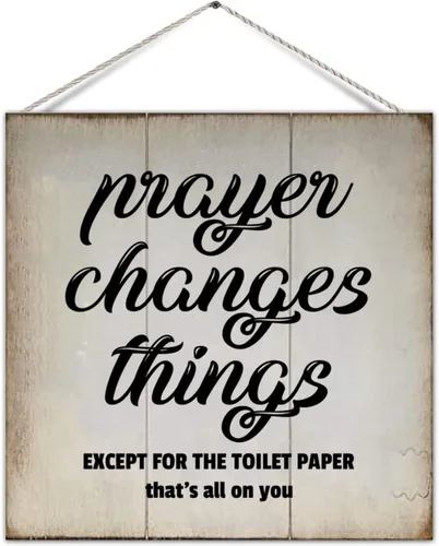 Vista 15 de Funny Bathroom Pallet Sign Plaque Wash Up Butter Cup Rural Wood Family Sign Board Country Bathroom Wall Hanging Decor for Toilet Restroom Bathroom