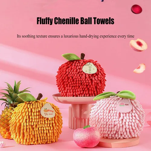Vista 9 de Juego de 2 toallas de mano de felpilla mullidas para colgar, suaves, absorbentes, de secado rápido, para baño y cocina, toallas de mano suaves