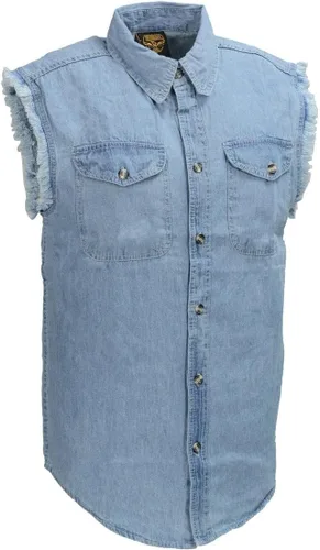 Vista 6 de Camisa de mezclilla Bikers Edge sin mangas para hombre
