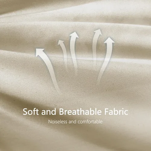 Vista 3 de TEXARTIST Edredón Premium de la serie 2100 tamaño King para todas las estaciones, transpirable, color beige, suave, fibra en espiral 4D, inserto