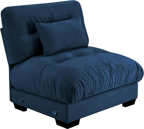Vista 59 de Reposapiés Otomano Tapizado de Terciopelo con Cojín para Sofá Seccional Sofá 300 libras para Sala de Estar (Beige)