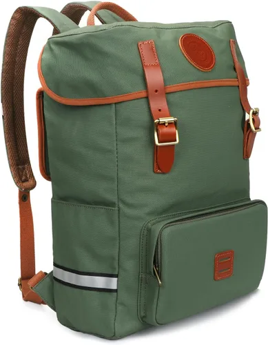 Vista 9 de TOURBON - Alforjas de bicicleta 2 en 1 que se convierten en mochila 15L Bicicleta Asiento Trasero Bolsa de Tronco de Almacenamiento de Equipaje