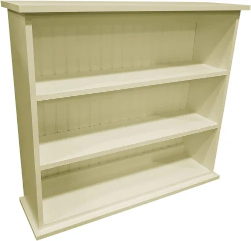 Vista 12 de Sawdust City Estantería de madera maciza (salvia maciza) 36" W x 10" D x 32" H, Three Openings, Ships in 3 Pieces, Assembly Required Verde sólido