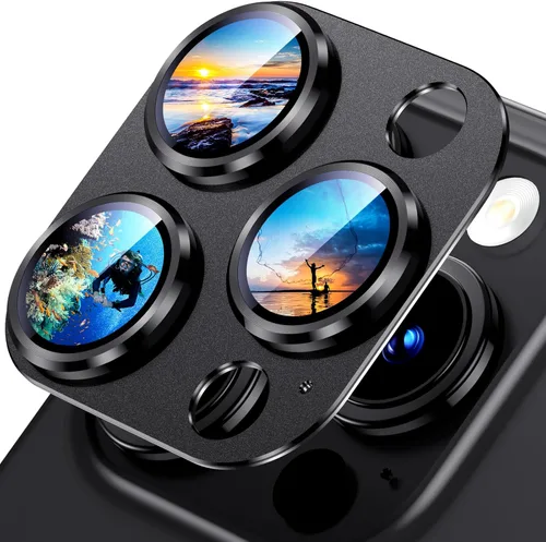 Vista 34 de Uyiton Compatible con iPhone 17 Protector de Lente de Cámara - [No es Fácil de Romper][Fuerte Adsorción][Compatible con Fundas] Protector de Cámara