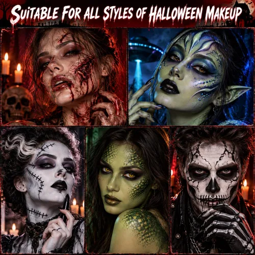 Vista 7 de UCANBE Kit de maquillaje SFX de Halloween - Paleta de aceite de pintura