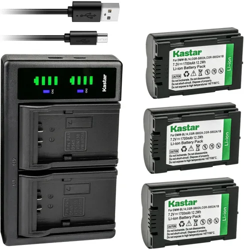 Vista 5 de Kastar LTD2 - Cargador de batería USB compatible con Panasonic CGR-S602, CGR-S602A, CGR-S602A/1B, CGR-S602E/1B, CGR-S602SE, CGR-S603, CGR-S603A/1B