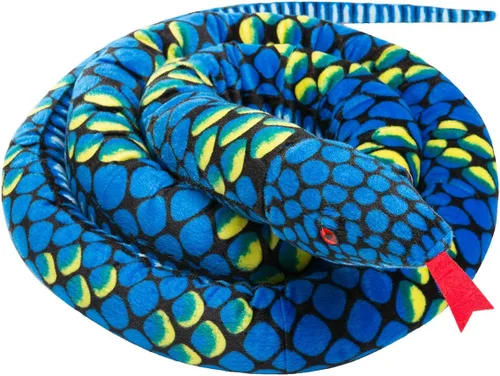 Vista 2 de MUOVE Animal de peluche de serpiente, serpiente grande de felpa realista, regalo de 110 pulgadas para niños