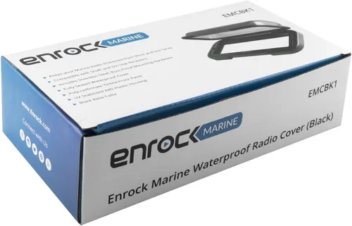 Vista 5 de Enrock Marine Universal in Dash - Cubierta protectora de radio tintada impermeable resistente al agua (base negra)