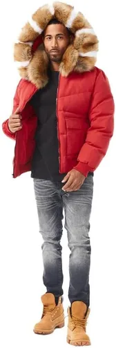 Vista 8 de Jordan Craig Hombre Hollis Bomber Chaqueta (Rojo)