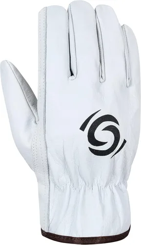 Vista 7 de Paquete de 12 pares de guantes de trabajo de cuero para almacén, guantes de jardinería y construcción para hombres y mujeres, guantes de trabajo