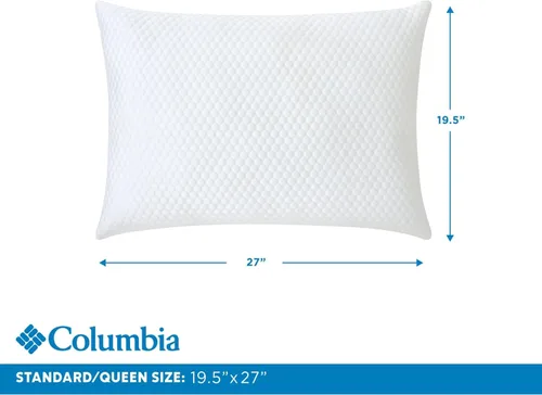 Vista 3 de Almohada Columbia Comfort Ice Fiber Side Sleeper Down Alternative con relleno de fibra de poliéster, funda transpirable de doble cara
