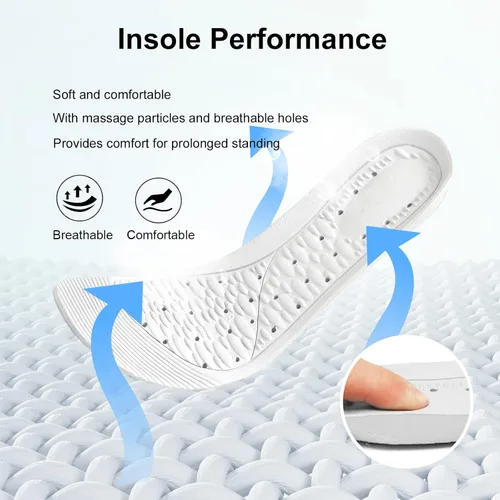 Vista 5 de Haifago Zapatos de chef antideslizantes para mujer zapatos de trabajo para servicio de alimentos para mujer zapatos de trabajo para restaurante