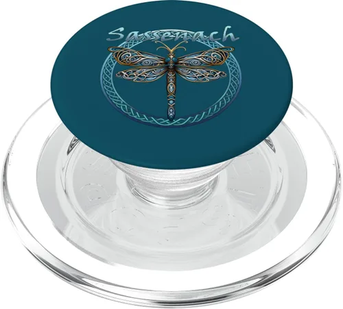 Vista 8 de Sassenach PopSockets PopGrip estándar de libélula gaélica escocesa