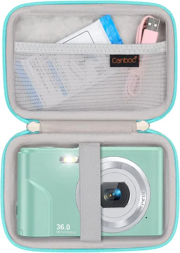 Vista 8 de Canboc Funda para cámara digital CAMKORY/Sevenat/Lecran/Besungo/VAHOIALD/BEVLXNIV/IWEUKJLO para niños y otras cámaras compactas portátiles